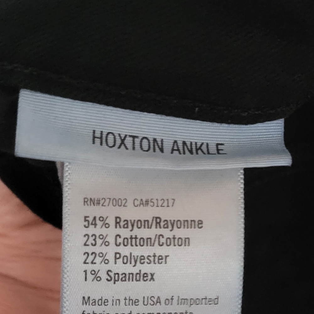 PAIGE ANTHROPOLOGIE Hoxton Ankle Skinny Black Jeans Size 24 - Picture 9 of 9
